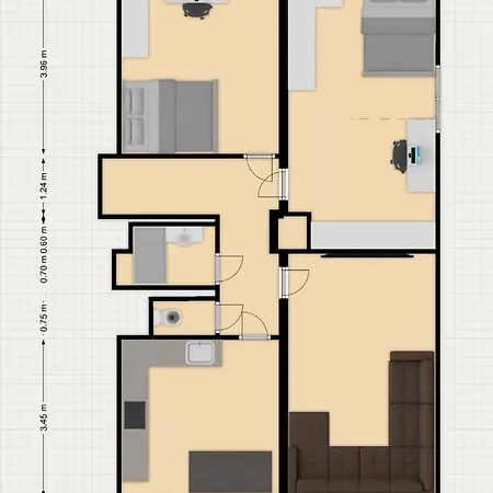 דירה 3br Family Close To Bus Station With Ac ברטיסלאבה