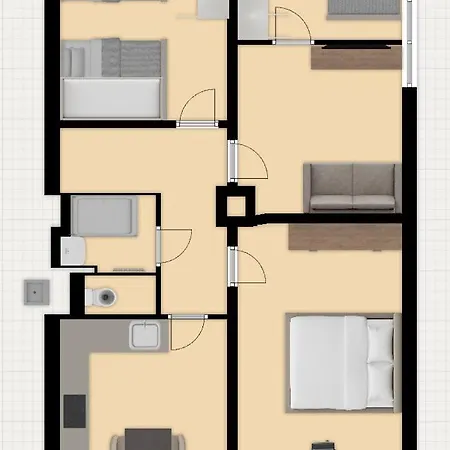Apartment Spacious 3br By Bus Station Nivy Mall With Ac Bratislava