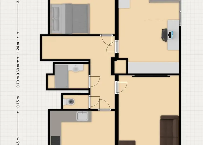 Apartman 3br Family Close To Bus Station With Ac Pozsony